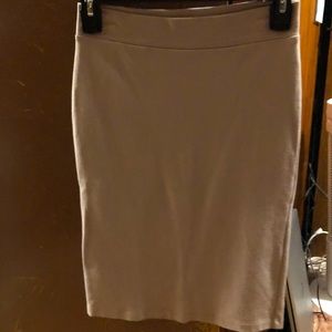 Tan Pencil Skirt